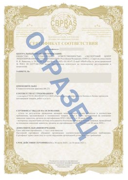 Образец Сертификат СТО 01.064.00220722.2-2020 Красноперекопск Сертификат СТО 01.064.00220722.2-2020 